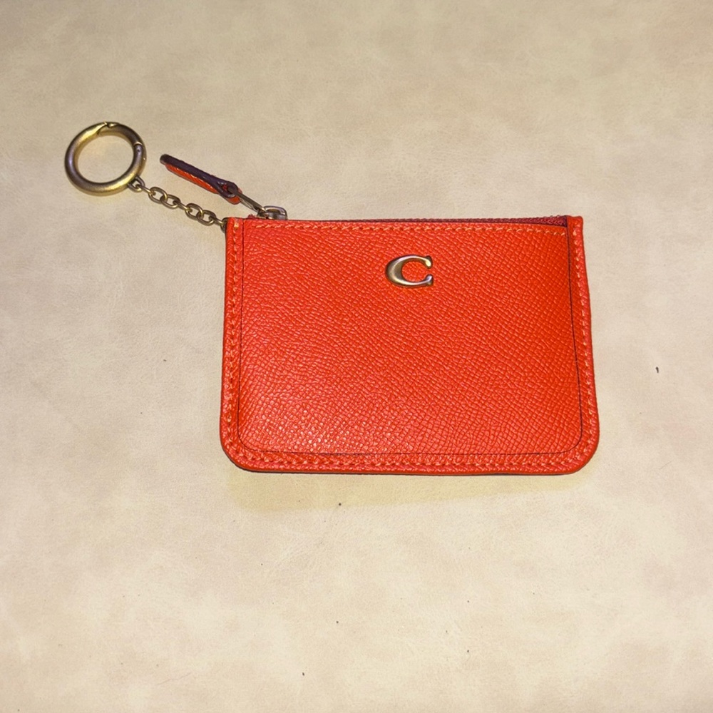 Coach card case with keyring